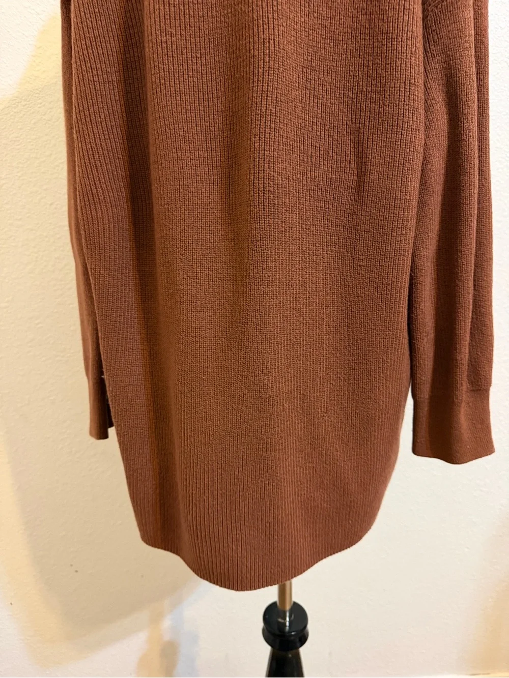 lululemon  merino wool blend  Ribbed long wrap sweater Brown Open-Front Cardigan